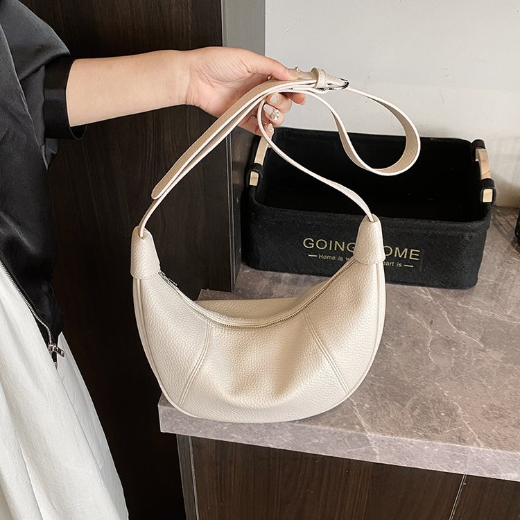 PU Dumpling Bag Women's Shoulder Crossbody Handbag with Zipper