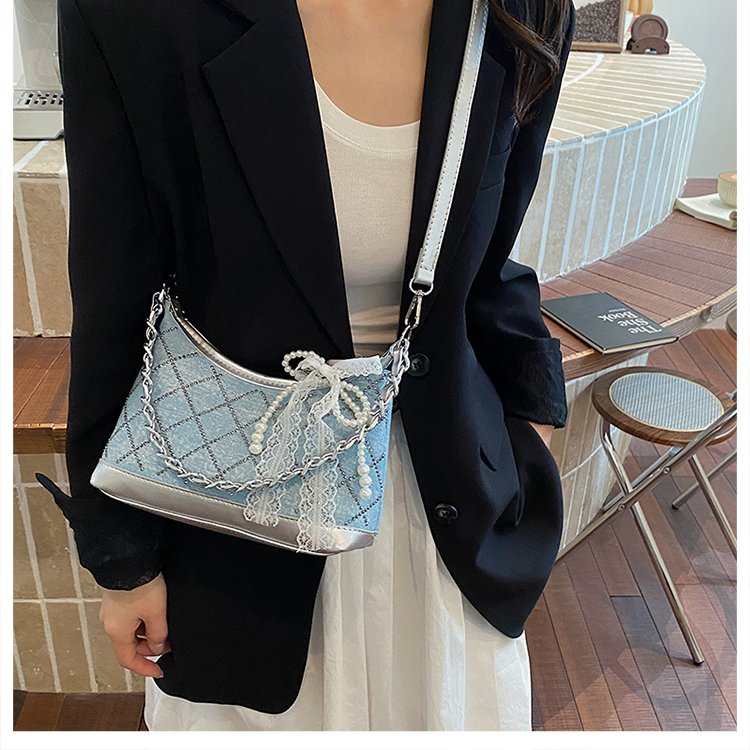 Rhinestone PU Crossbody Bag with Zip Closure - Summer 2026 - Image 4